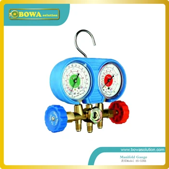 

R404a, R134a and R22 manifold Gauge set with copper valve body for freezer equipment repair