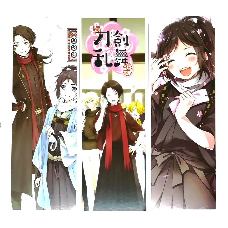 36 шт./компл. аниме Touken Ranbu бумага закладки канцелярские закладки Книга Держатель сообщение карты подарок канцелярские