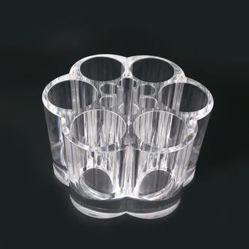 

Women's Beauty Designer Cosmetic Box Plum Flower Clear Acrylic Shaped Cosmetic Lipstick Brush Holder Makeup