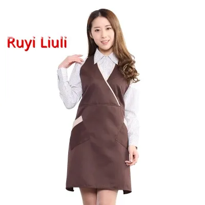 

Fashion waterproof oil-proof nail milk tea shop apron coffee western restaurant waiter uniform logo customization