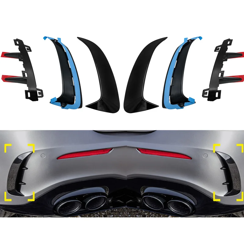 

Pair Rear Flicks Bumper Spoilder Canards Splitters For Mercedes Benz W177 AMG Line Hatchback A180 A200 A220 A160 A250 A35 2019