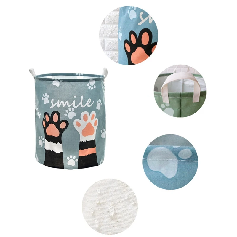 للطي سلة تخزين ملابس للعب الهندسة تخزين برميل الدائمة خزانة ملابس دلو الغسيل حامل مُنظِم الحقيبة