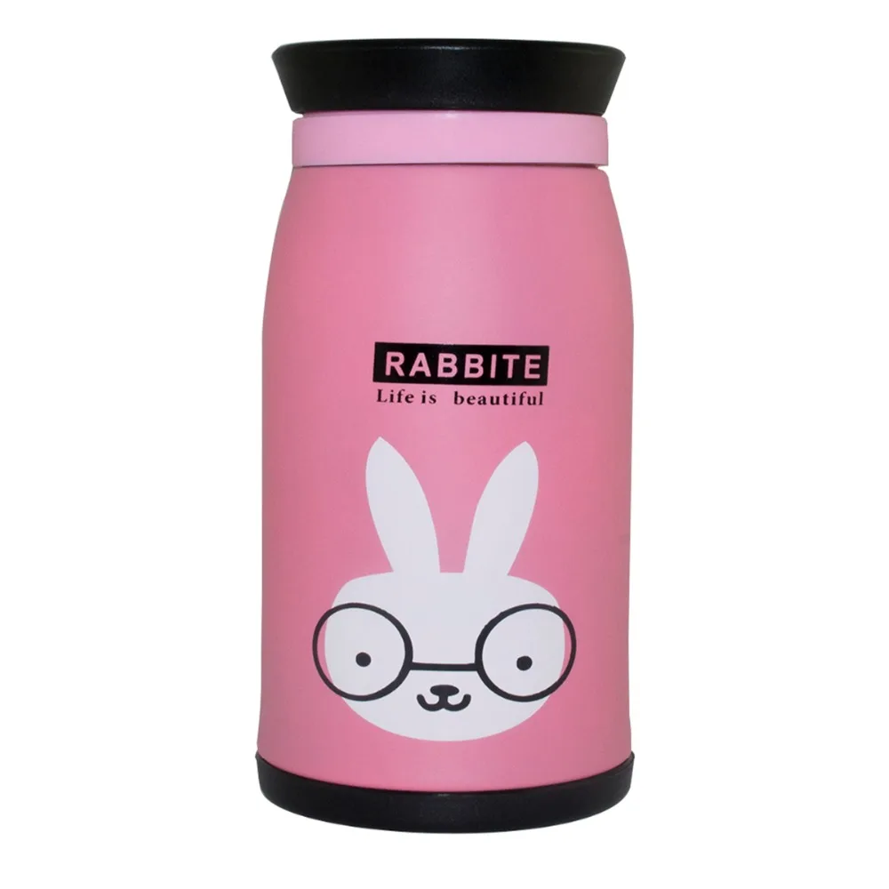 Kualitas Tinggi 260 ML Lucu Hewan Anti Bocor Stainless Steel Vakum