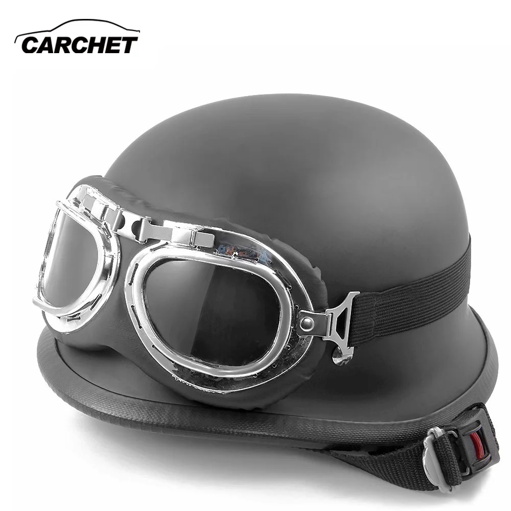 CARCHET moto rcycle шлемы очки винтажные полушлемы moto rcycle со съемным козырьком защитные очки