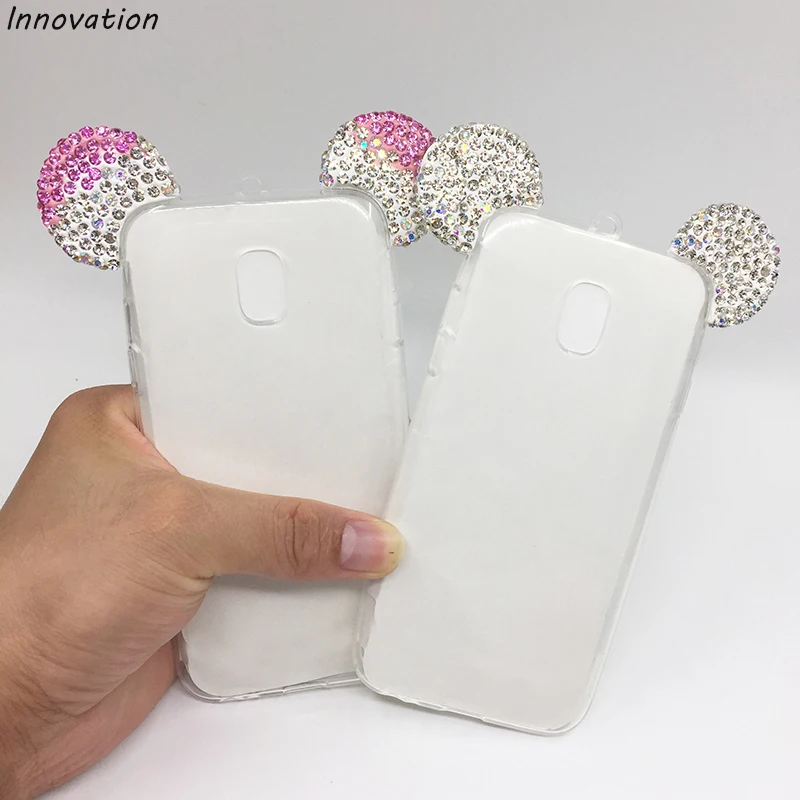 

3D Minnie Mickey Mouse Ears Case For Samsung Galaxy S8 Plus S7 Edge J3 J5 J7 2017 J5 Prime Glitter Silicone Soft TPU Phone Cover
