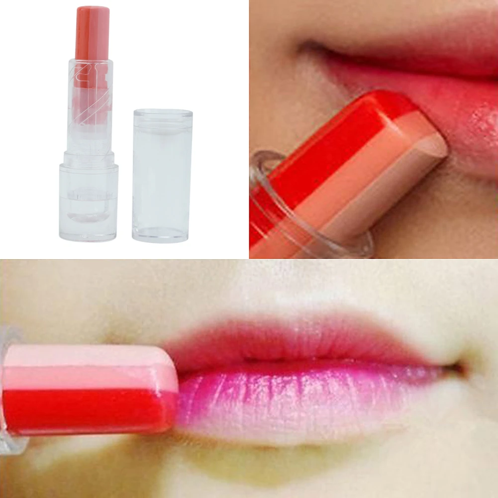 

1x Stylish Tint Bar Triple Shot Triple Peach Lipstick Korean Style Cosmetics Moisturizer Lipstick Three Color Tint Lip Stick