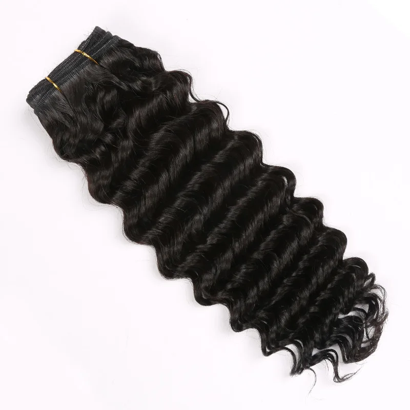 

Brazilian Virgin Hair Deep Wave Hair Weft,1pc of Deep Curly Human Hair Bundles