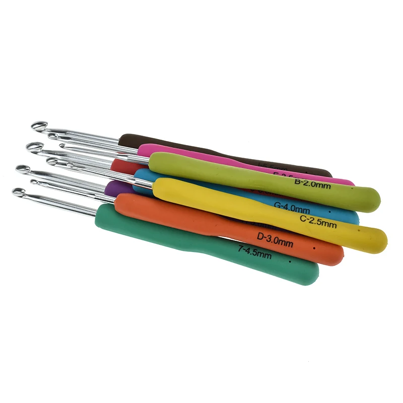 Looen 9 pcs Crochet Hook Sewing Needles ScissorsYarn Knitting Needles Set With Blue Bag Crochet Hook Sets Accessories For Women  (3)