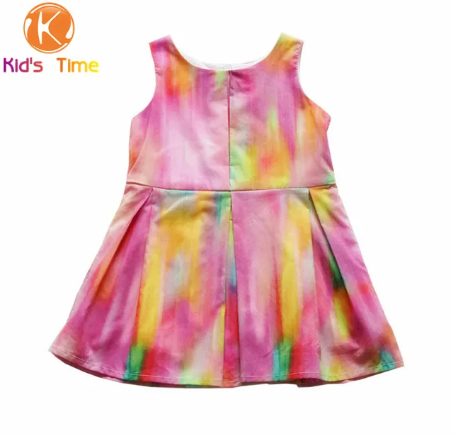 New Design 2016 Summer Brand Girl Dress Baby Girls Vest Rainbow Patchwork Dresses Kids Casual Cotton New Design 2016 Summer Brand Girl Dress Baby Girls Vest Rainbow Patchwork Dresses Kids Casual Cotton