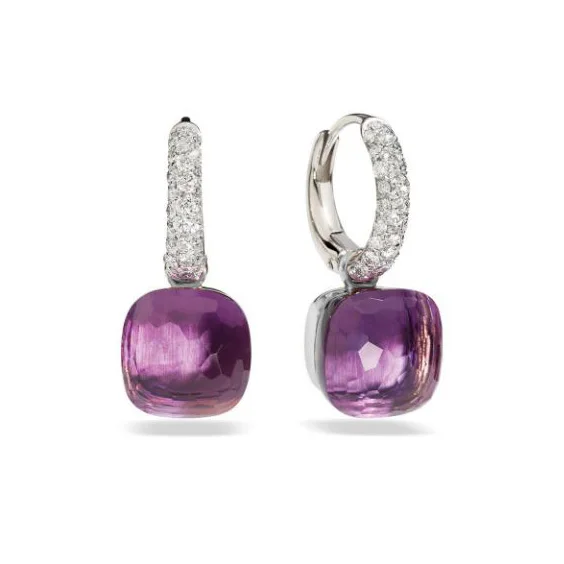 

High Quality Candy Style Earring 22 kinds of color Crystal 3 Gold Color Full Zircon Drop Earrings for Women Best Gift DJE002