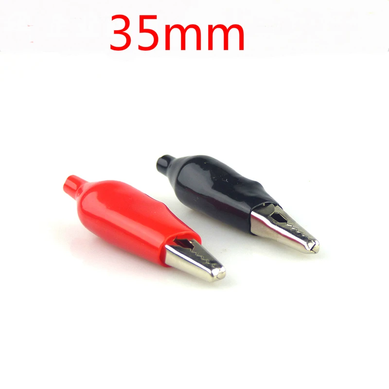 35mm Metal Alligator Clip Test Probe Plastic Boots 20pcs For G98