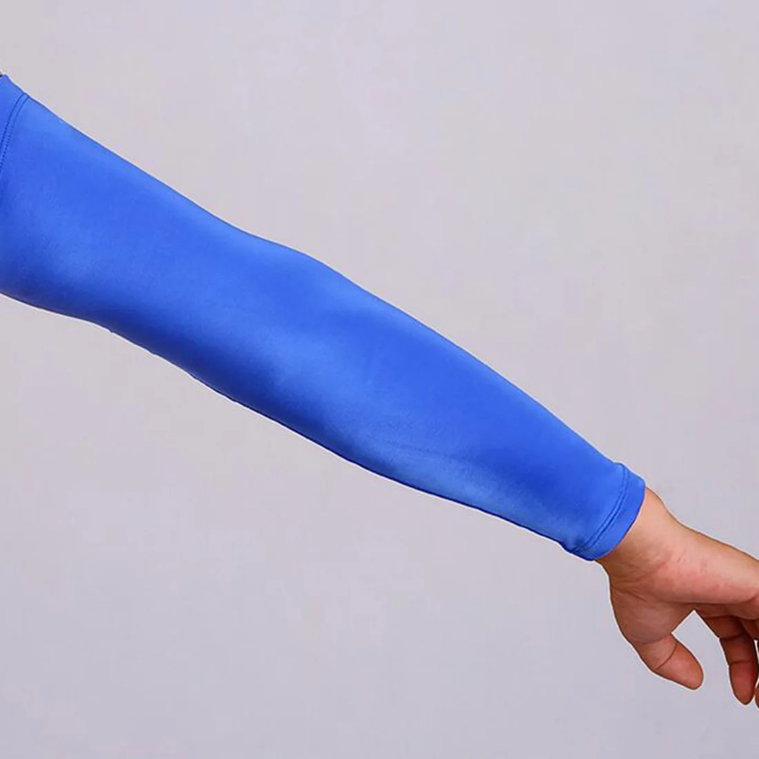 

Brand Nice Elastic Basketball Brace Support Lengthen Arm Sleeve Guard Sports Safety Protection Elbow Pads Arm Warmers Blue