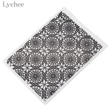 Lychee Lace Flower Circle Plastic Embossing Folder For Scrapbook DIY Album Card Tool Template Stamp Card Making Decoration