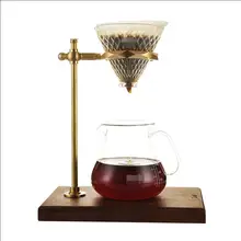 Популярный новейший ручной работы капельная Кофеварка фильтр горшок Медь одного продукта капсула Frame из американского черного ореха комплект