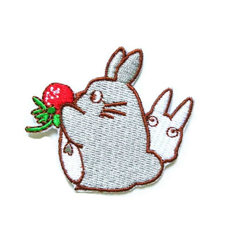 Totoro вышитый утюгом патч DIY вышивка ручной работы Вязание крючком Пришивание