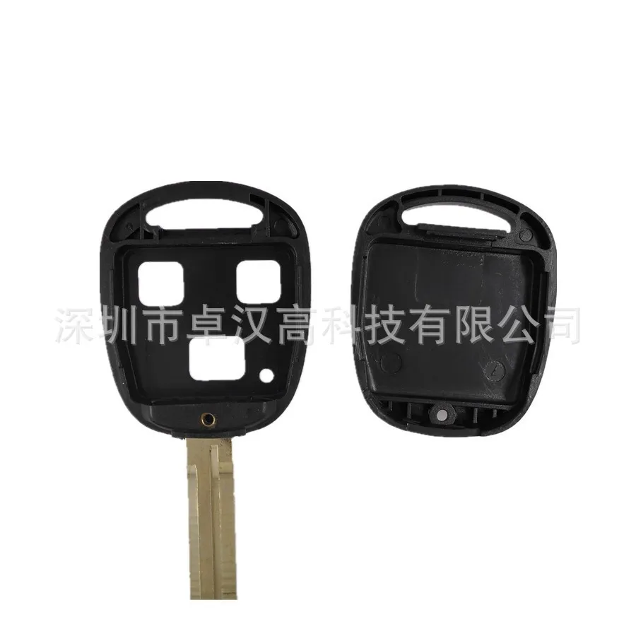 For Toyota Land Cruiser  Prado Instead of Original Factory Auto Car Key KETO 3 Buttons Change Car Key Shell (1)