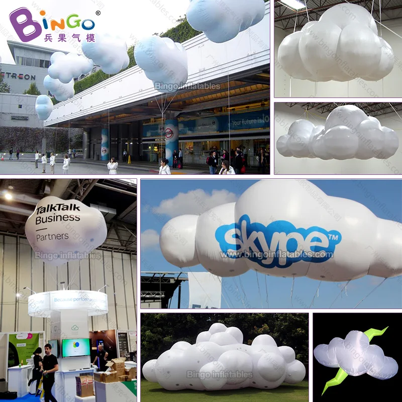 2018 новейшие 2,3X1,3X1,5 м большие надувные облака с светодиодный свет для украшения яркого освещения облака модель для сцены реквизит игрушки