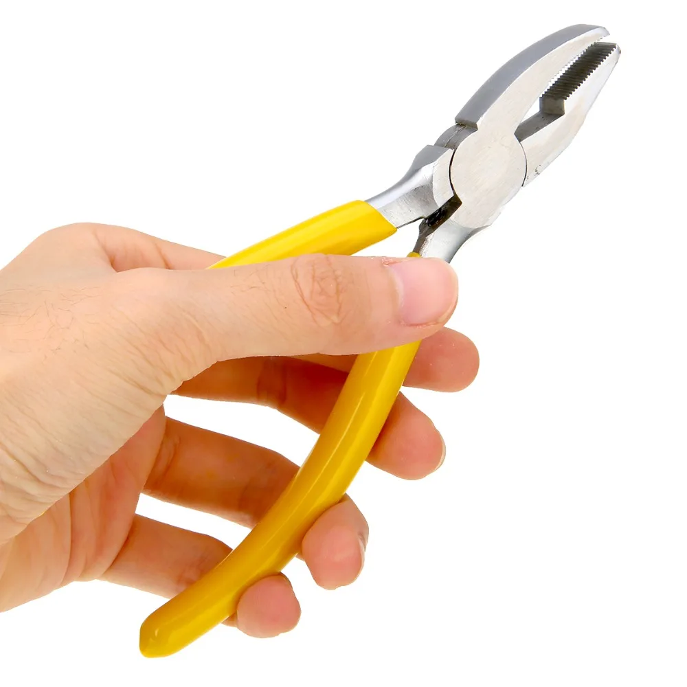Выключатель Grozing плоскогубцы Grozier 3/8 "разветвления Изогнутые челюсти для окрашенных Стекло работы зажим Стекло Регулировка Mayitr ручной