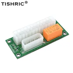 TISHRIC 24Pin ATX в 4Pin Molex разъем для Btc Майнинг удлинитель Add2psu двойной PSU-адаптер Питание синхронизации кабель стартера карты