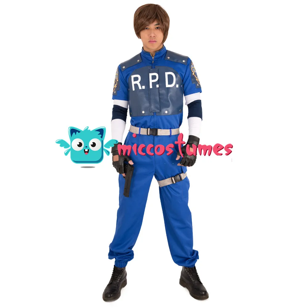 

Leon S. Kennedy R.P.D Cosplay Costume Uniform Set Men Halloween Outfit