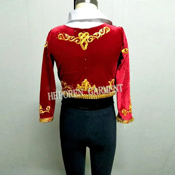 Man Red Ballet Costumes Including Coat Top,Waistband and Pants Don Quixote,Ballet Dancing Set For Stage Performance ballroom dancing mens outfits