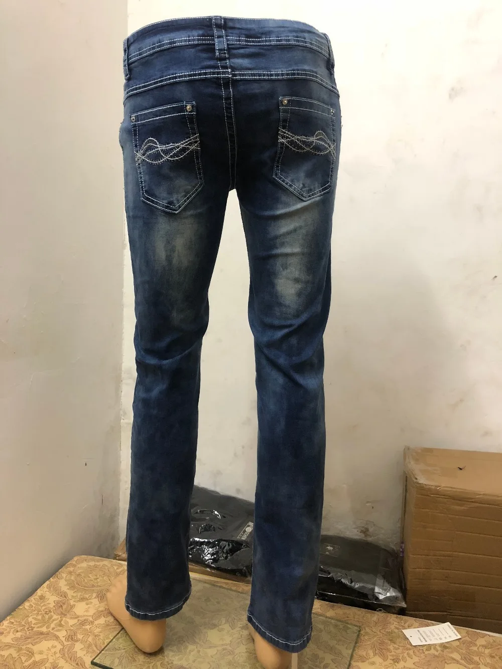 casual straight Jeans Women loose fit mid Waist Denim Pants Elastic Stretch stretchy jeans girl friend classic bf Jeans femme