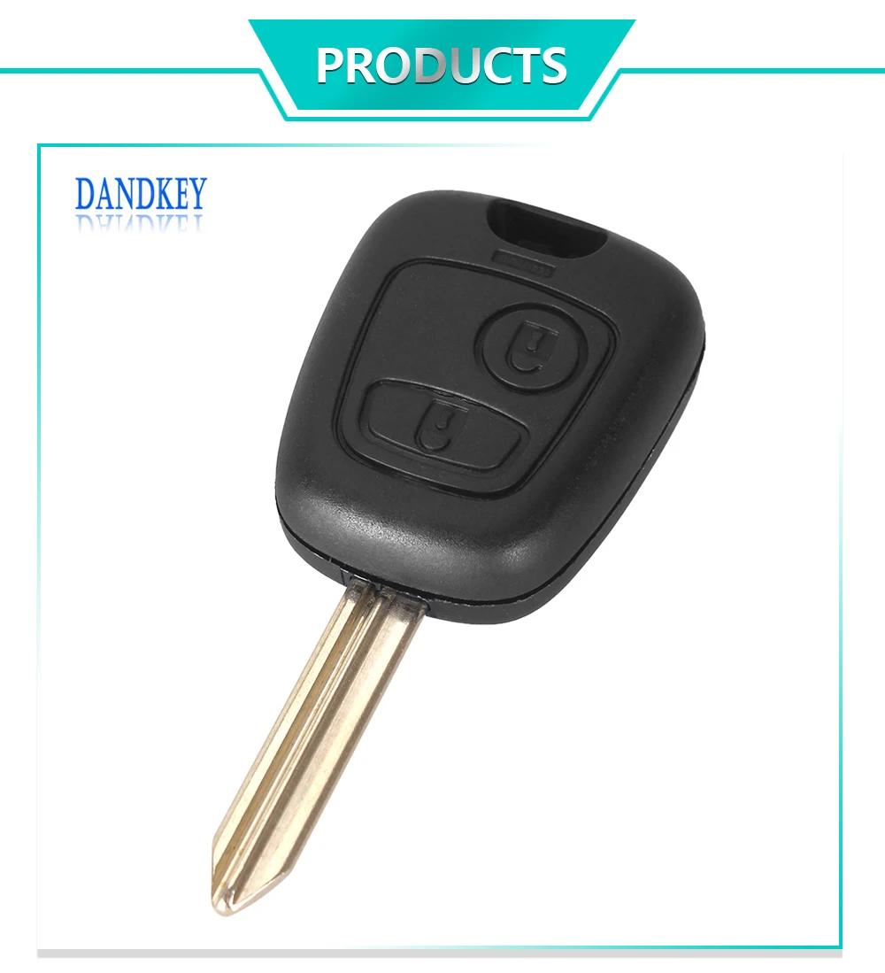 Dandkey Сменный Чехол 2 кнопки для PEUGEOT Partner Expert Boxer key Shell