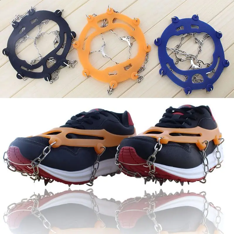 1pair 10 Stud Sports Anti Slip Ice Gripper Cleats Shoe Boot Grips