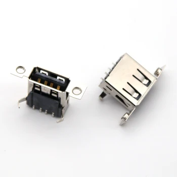 

50pcs High Quality Micro USB 2.0 Female Jack 4Pins Micro USB Connector Tail Charging Socket With Screw Holes