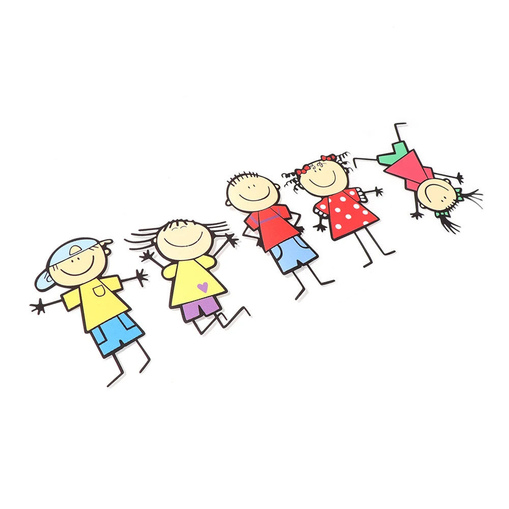 US $0 64 OFF 1 Pcs Cartoon Children Boy Girl Car Sticker Window Body Decal Funny Cute Family Kids Sticker Car Styling Car Stickers AliExpress