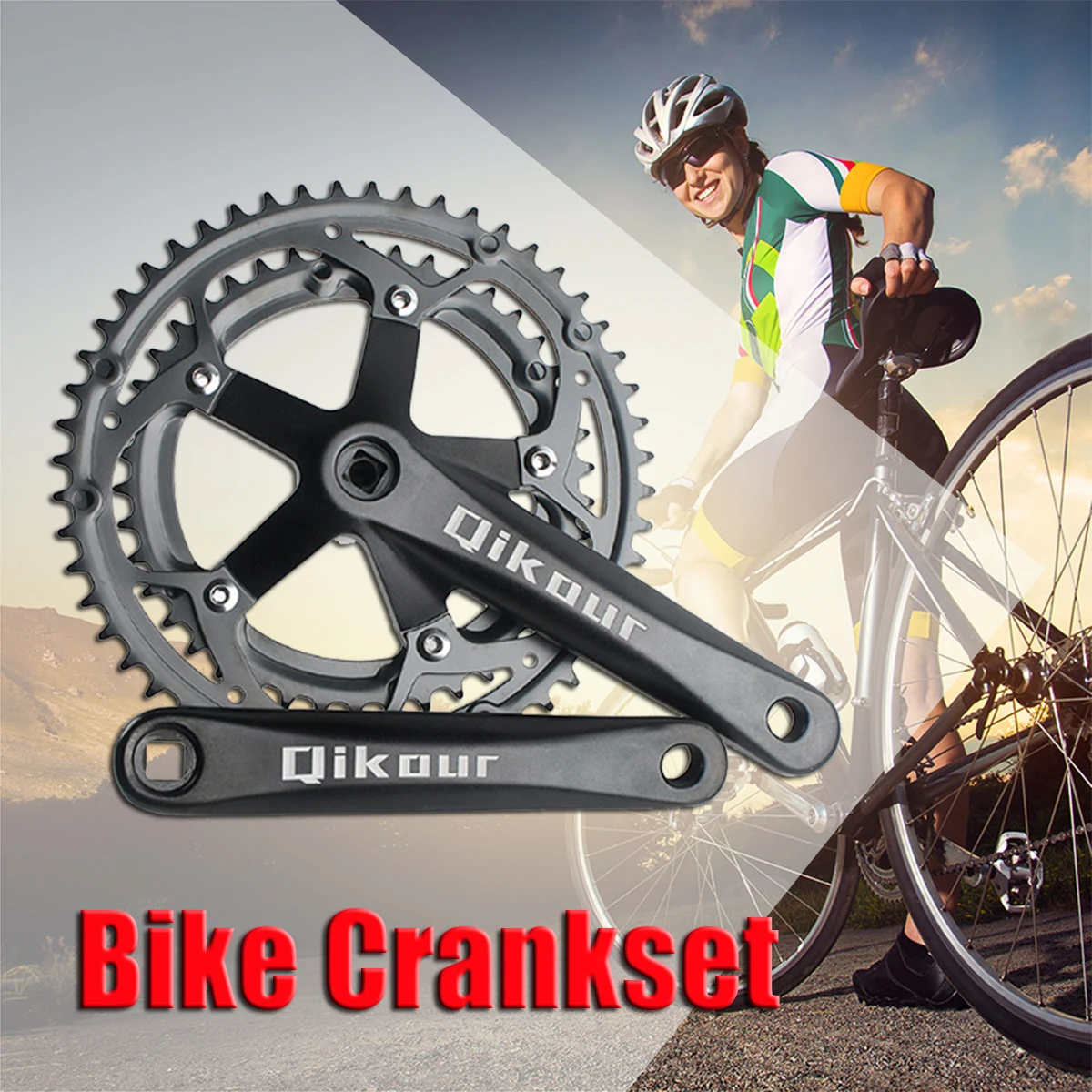 

Aluminum 52/42T Mountain Bicycle Crankset For BMX/Folding Bike 2x9/10S Crankset with Chainring Crankset Road Bike