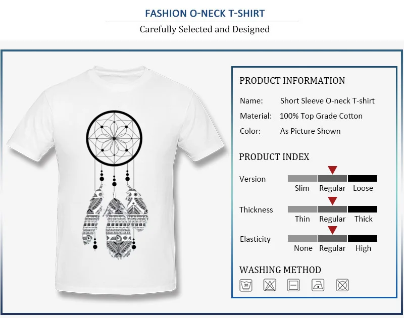 Dream Catcher Father Day 100% Cotton Fabric O Neck Tops Shirts Short Sleeve Leisure Clothing Shirt New Coming T Shirt Dream Catcher