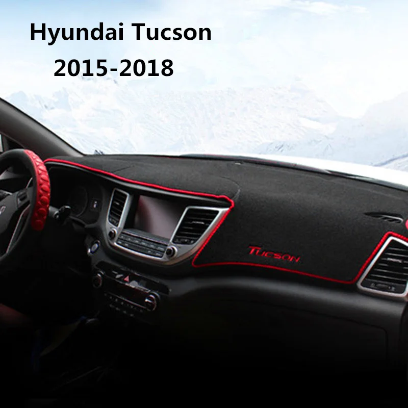 

Car Dashboard Avoid Light Pad Instrument Platform Cover Mats Carpets LHD For Hyundai Tucson 2015-2018 Accessories