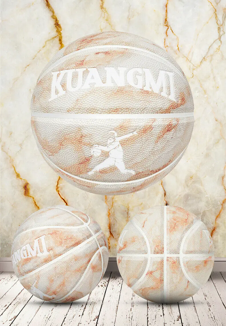 Kuangmi стритбол Баскетбол мраморный вен ПУ резиновые баскетбол Size7 для игры Обучение Крытый оборудования для спорта на открытом воздухе