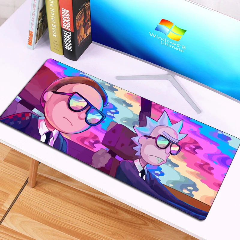 Anime Rick and Morty MousePad Large Locking Edge Speed Game Gamer gaming Mouse pad Soft CSGO Dota 2 Laptop Notebook mat