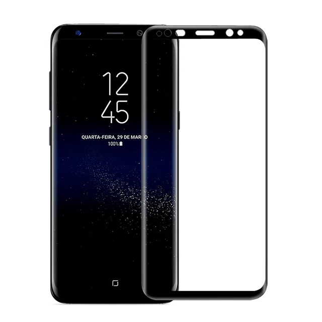 3D Защитное стекло для samsung Galaxy S8 S8plus S 8 Plus Glas Защитная крышка для экрана изогнутая защита поверхности tremp - Цвет: Black