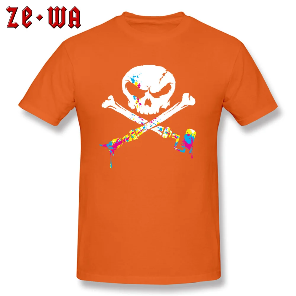 SummerCustom Short Sleeve Tops & Tees Father Day Slim Fit O-Neck Pure Cotton T-shirts Men T-Shirt Artist To The Bone CMY  Artist To The Bone CMY orange