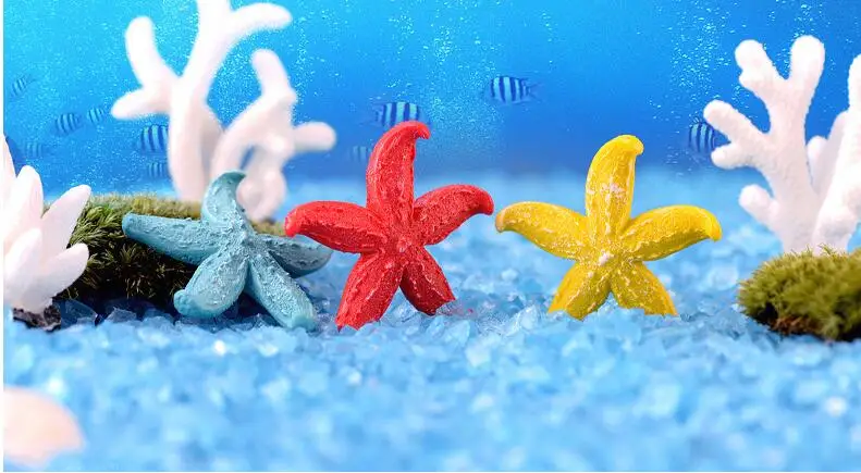 Резиновая имитация коралловые аквариумные аквариум для рыб декорирование бутика Малый Дисплей штук Мини Морская звезда DIY Дисплей ремесла