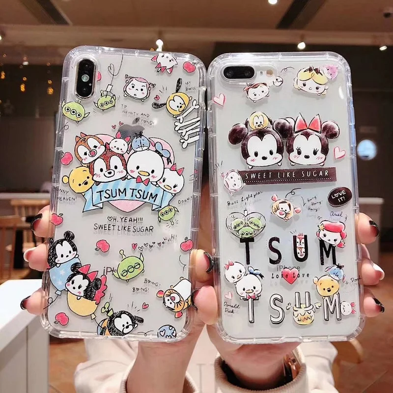 

Cute Cartoon Minnie Mickey Mouse Winnie the Pooh Donald Duck Daisy Soft Clear Case for iPhone XS MAX XR 7 6 8 Plus Silicone Case