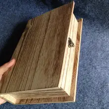 Caja de madera especial con forma de libro con caja de regalo de madera de Color Vintage para graduación o recuerdo