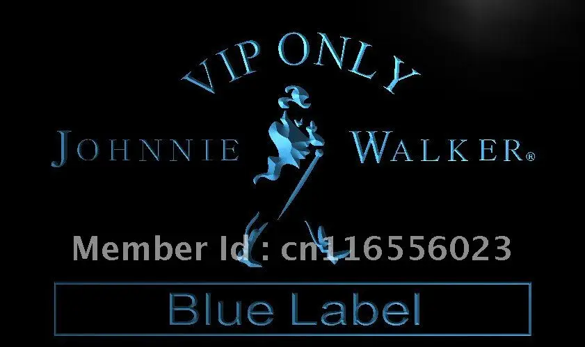 LA480- VIP только Johnnie Walker синяя неоновая этикетка домашние декоративные поделки | Дом