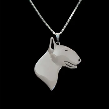 

New Unique Romantic Gold Silver Color Bull Terrier Pendant Necklace Hunger Games Necklace Women Best Friend Choker 10pcs/lot