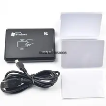 125 KHz Negro USB rfid de Proximidad Sensor Inteligente id Card Reader + 5 unids tarjeta EM4100