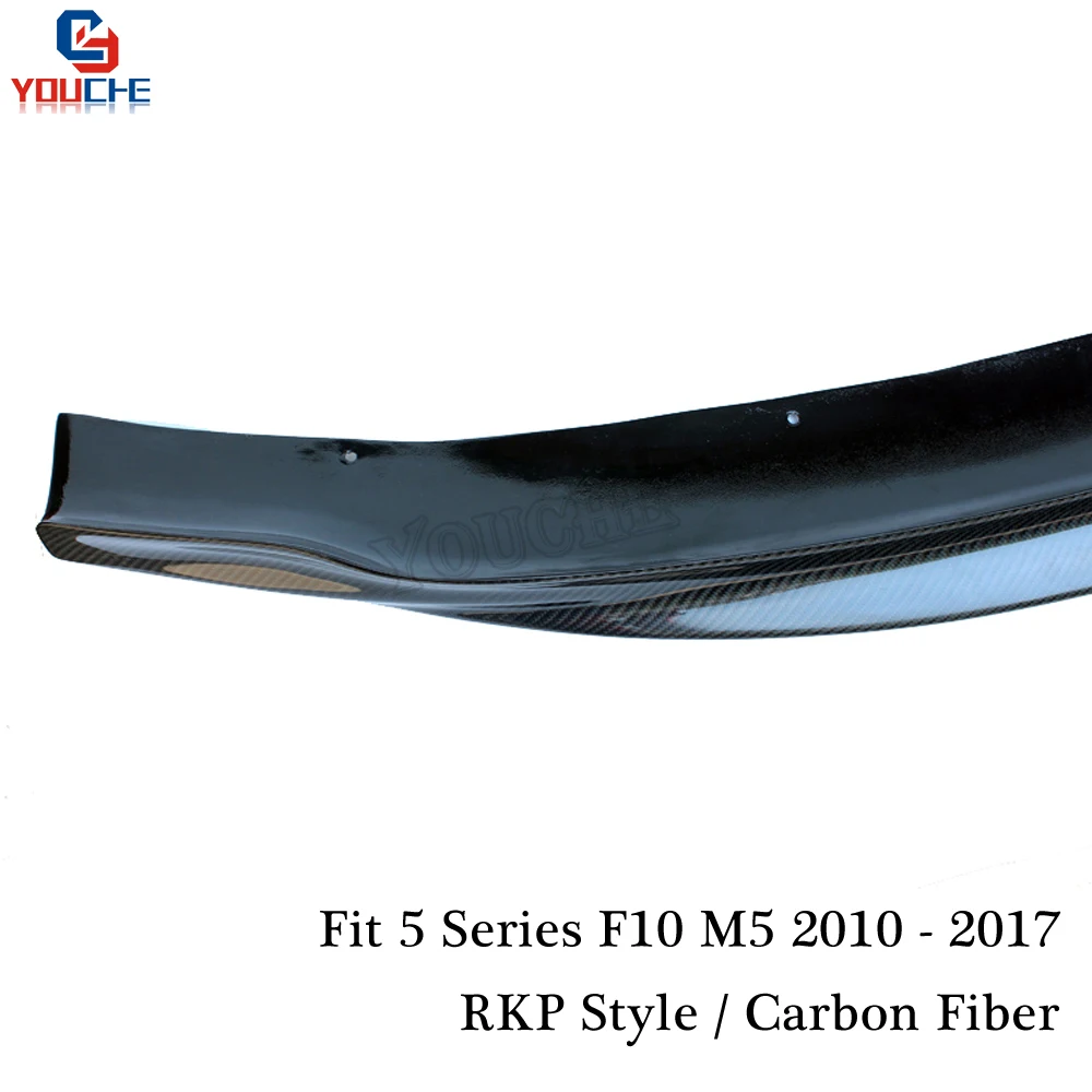 Передний бампер из углеродного волокна F10 M5 для BMW 5 серии 2010 2017 RKP Style Real сплиттер