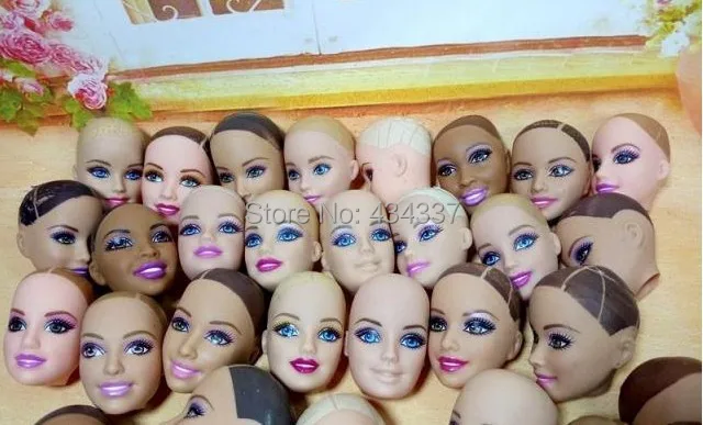 20 Pcs lot Original Bald Heads For Barbies Dolls DIY Mixed Styles 1 6 Doll Heads