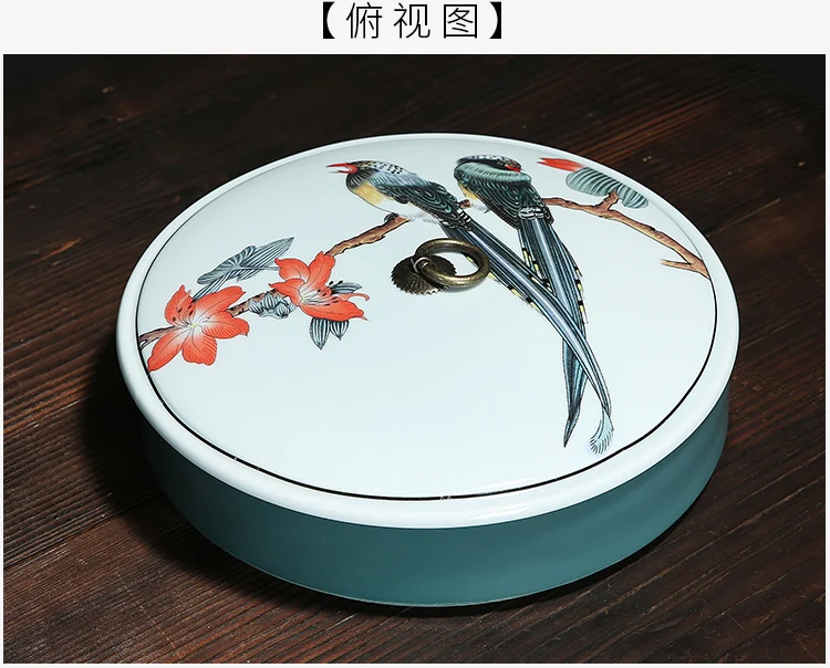 Китайский стиль керамическая большая чайная коробка, кондитерские многофункциональные герметичные влагостойкие чайные пирожные керамическая Коллекционная коробка