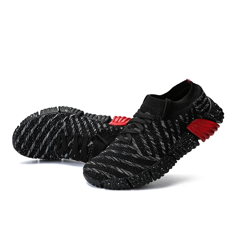 Running Shoes Adult Breathable Knit Athletic Outdoor Sport Sneakers Men Walking Shoes