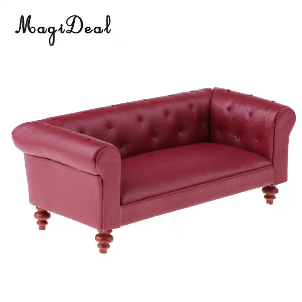 Detail Feedback Questions About 1 12 Scale Miniature European Style 1 12 Scale Miniature European Style Leather Long Sofa Couch Chair Dollhouse Drawing Room Furniture