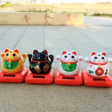 Автомобиль кукла украшения ABS Материал творческий Солнечный приборной панели автомобиля мультфильм 4 lucky cat качающаяся голова подарки украшения аксессуары