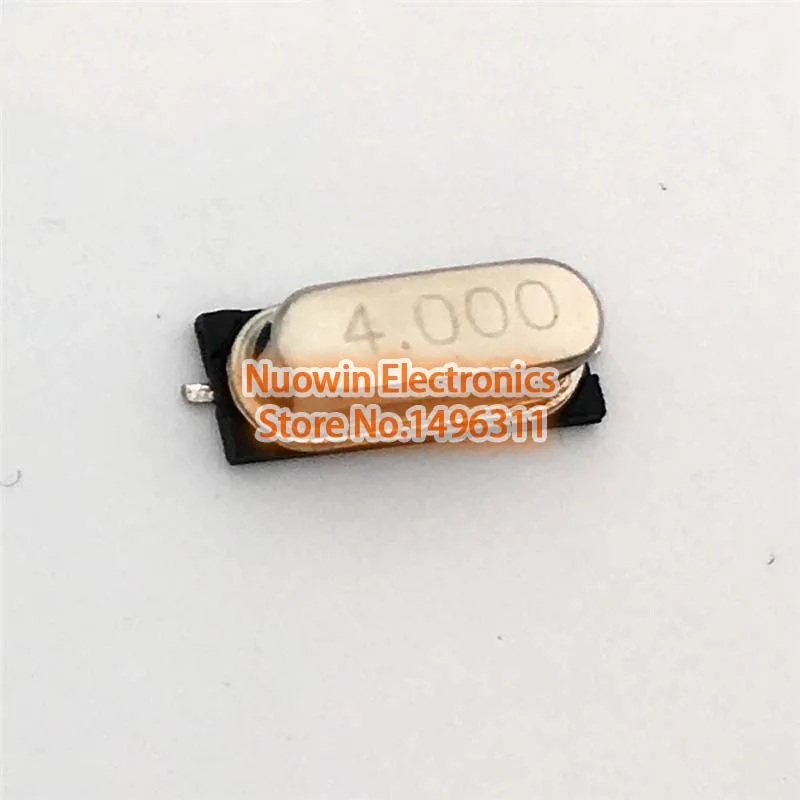 

50pcs smd hc-49s 4MHz 4.000mhz 20ppm 20pF quartz resonator crystal